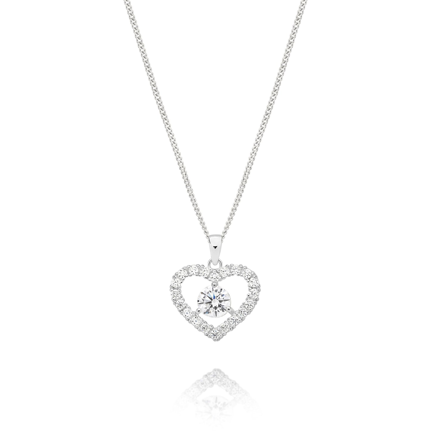 Silver APRIL Birthstone Pendant