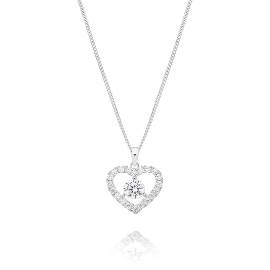 Silver APRIL Birthstone Pendant