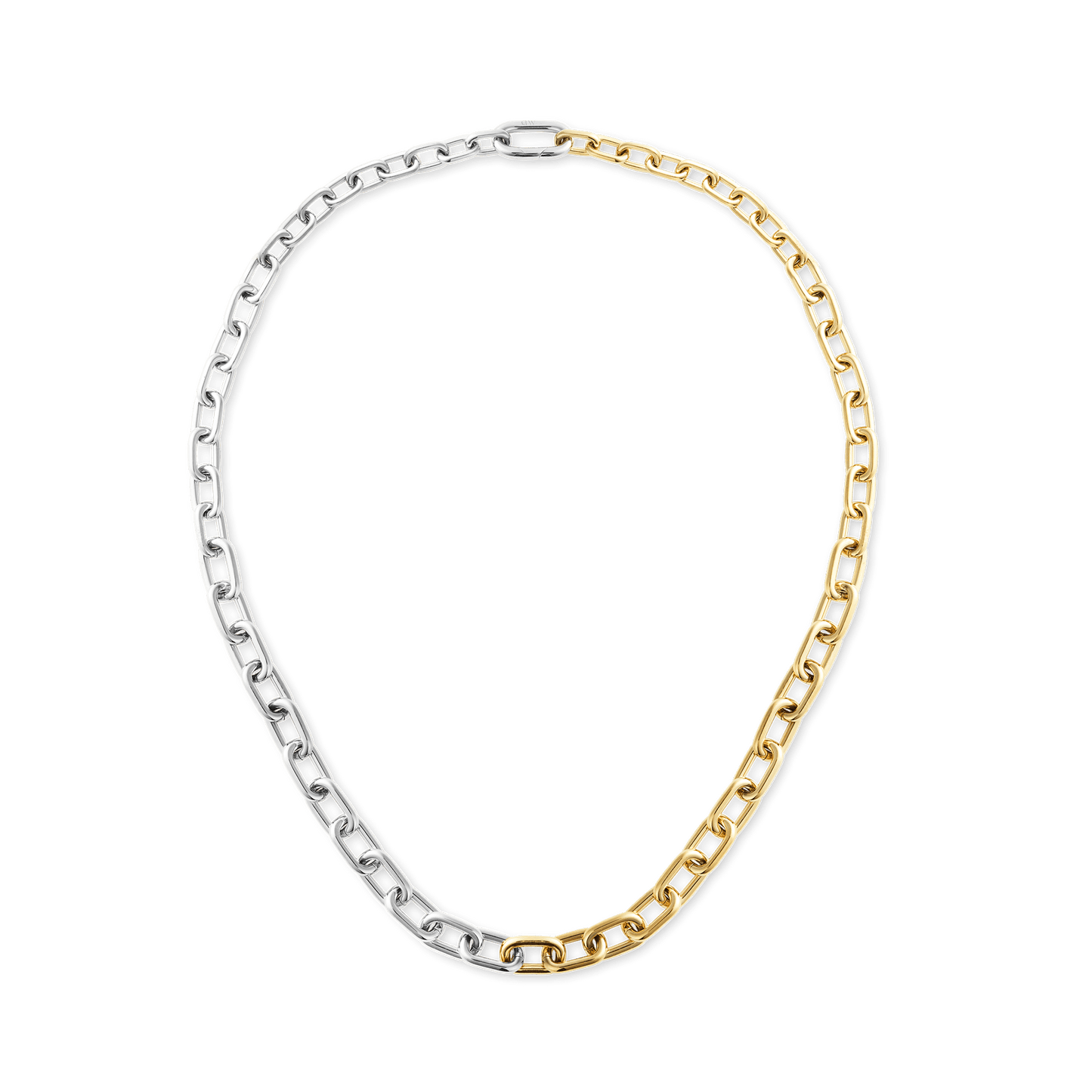 Daniel Wellington Contrast Link Necklace Two Tone Gold