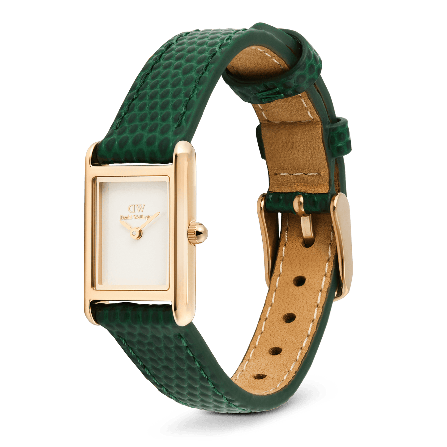 Daniel Wellington Bound Mini Green Lizard Rose Gold