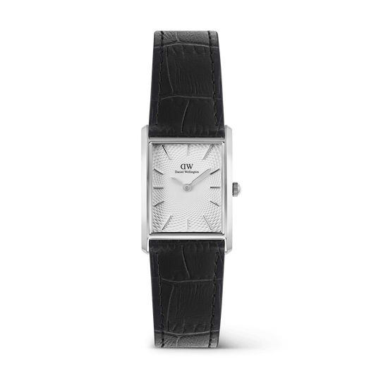 Daniel Wellington Bound Black Crocodile Guilloché Silver