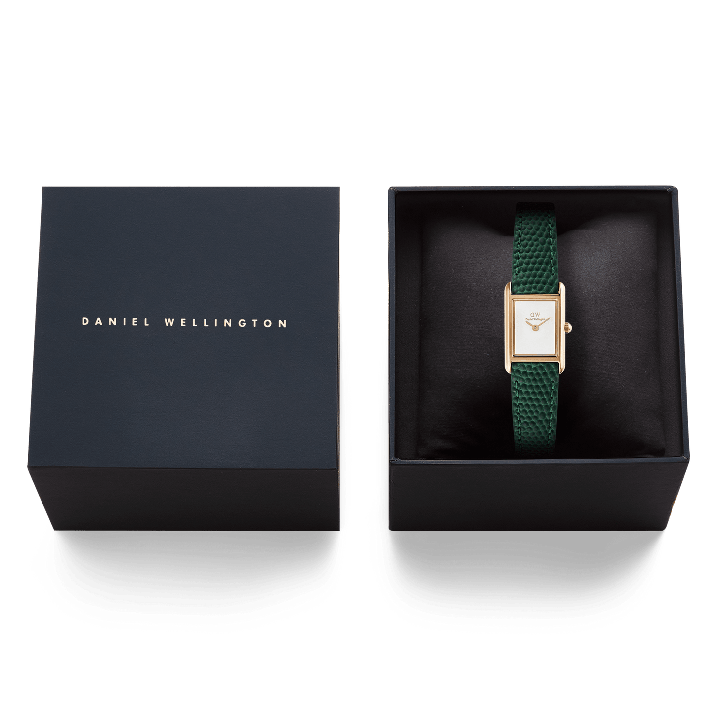 Daniel Wellington Bound Mini Green Lizard Rose Gold