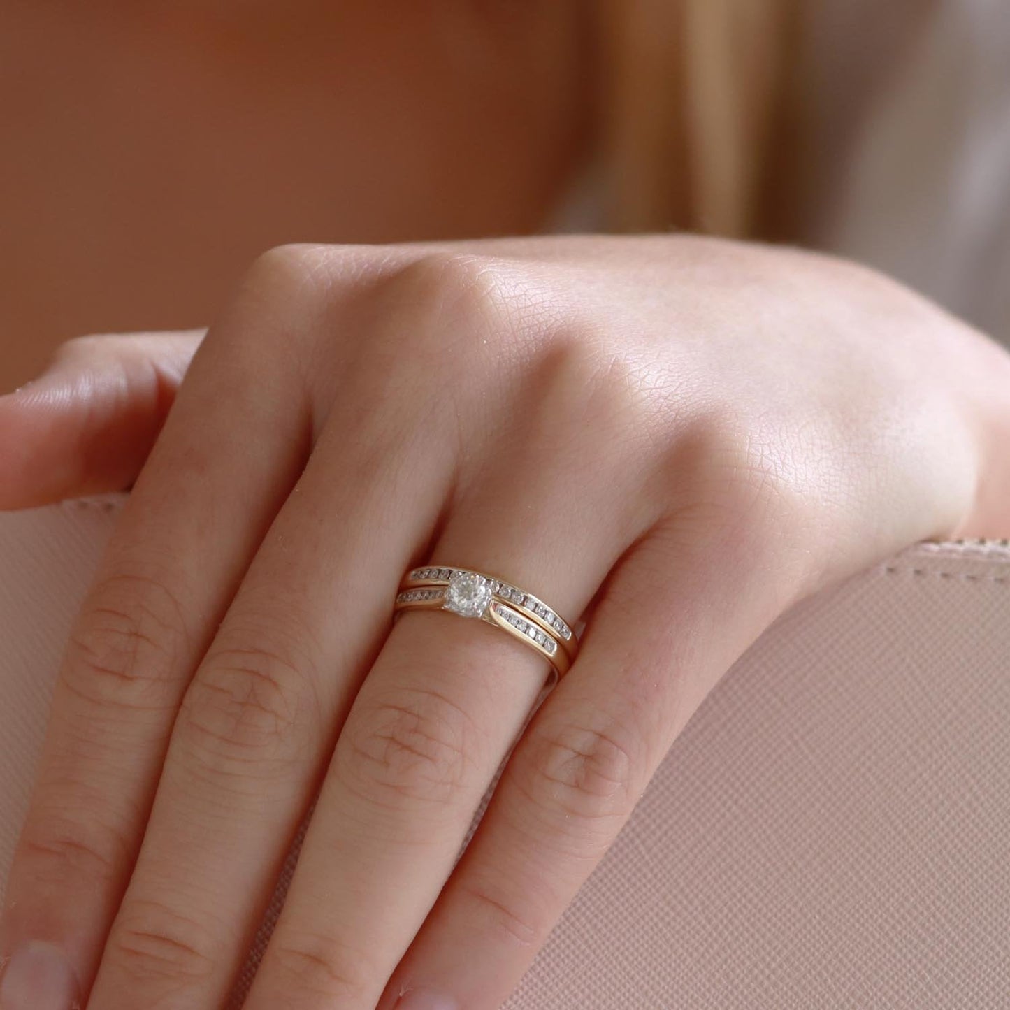 Engagement & Wedding Ring Set with 0.50ct Diamonds in 9ct Yellow Gold