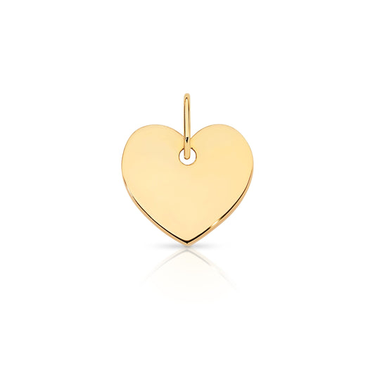 9ct Yellow Gold 12mm Heart Pendant