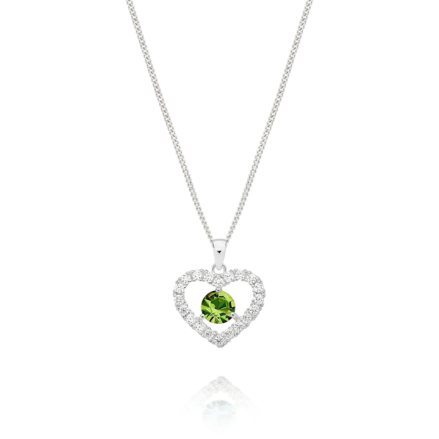 Silver AUGUST Birthstone Pendant