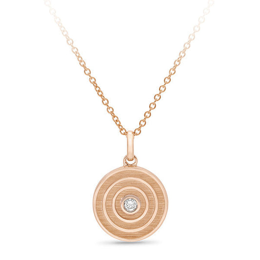 0.04ct Diamond Pendant in 9ct Rose Gold