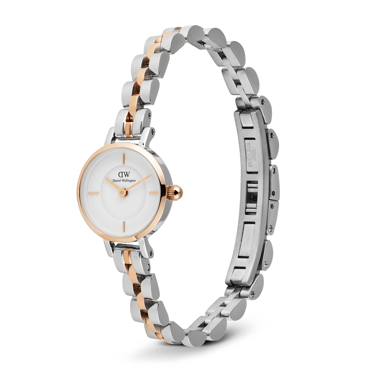Daniel Wellington Petite Mini Arch 3-Link Two Tone Rose Gold