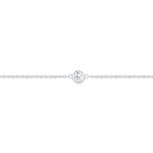 Silver APRIL Birthstone Bracelet