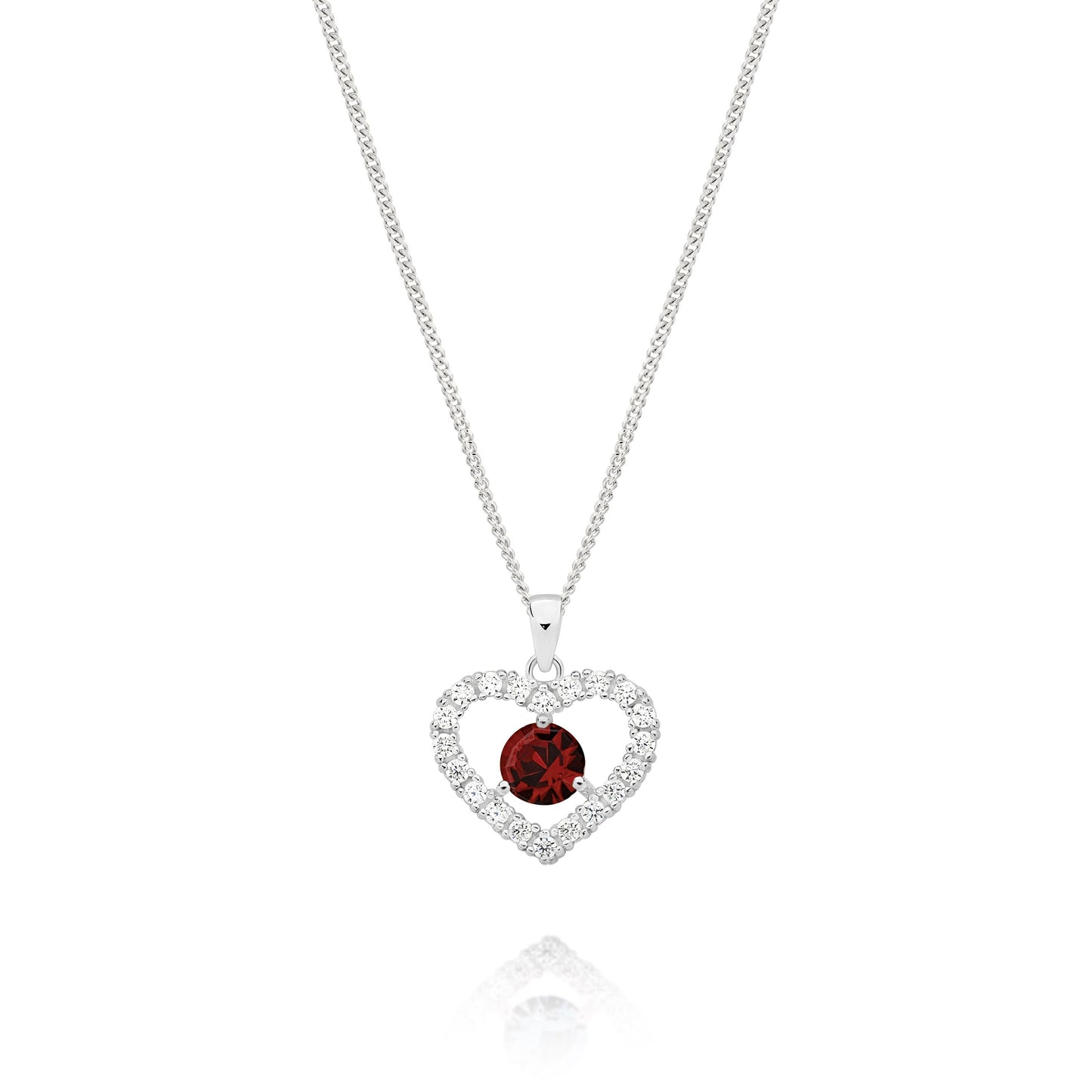 Silver JANUARY Birthstone Pendant