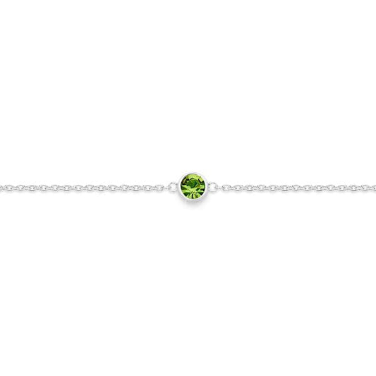 Silver AUGUST Birthstone Bracelet