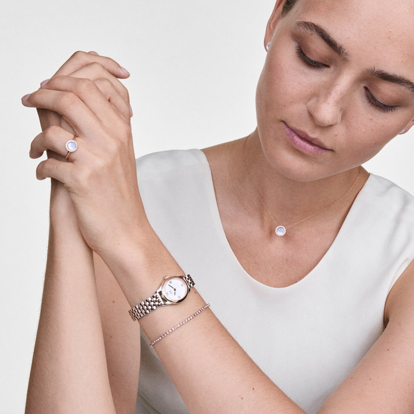 Daniel Wellington Ophelia Mini Two Tone Rose Gold Watch