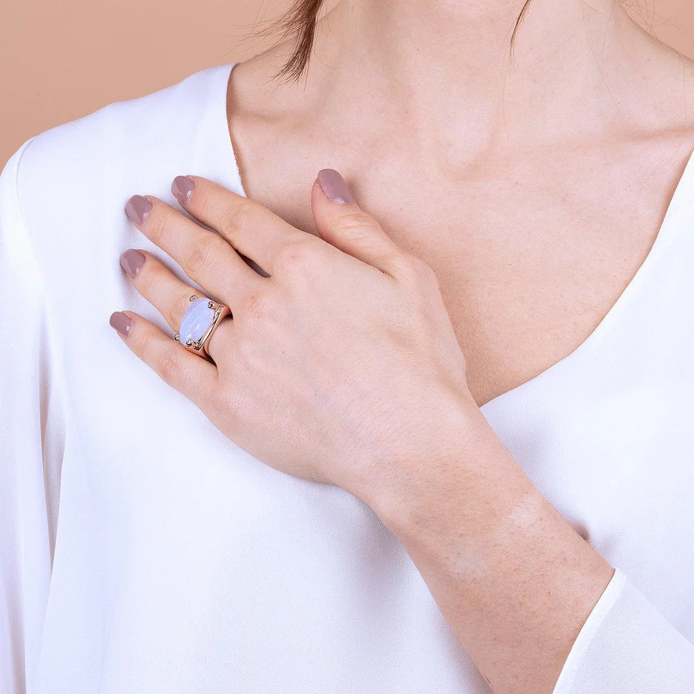 Romantic Blue Lace Agate Ring
