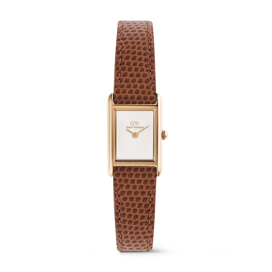 Daniel Wellington Bound Mini Light Brown Lizard Rose Gold