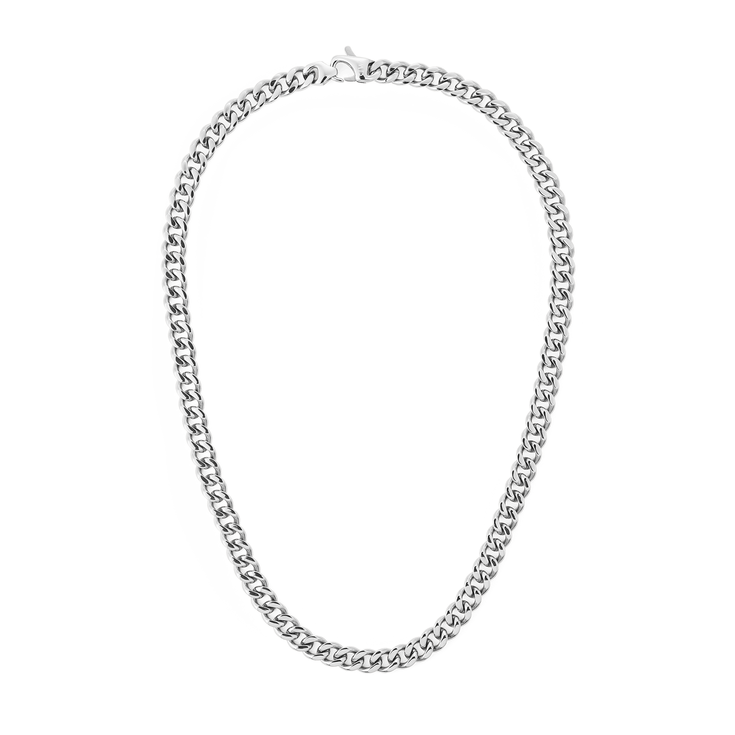 Daniel Wellington Ellipse Cuban Chain Necklace Silver