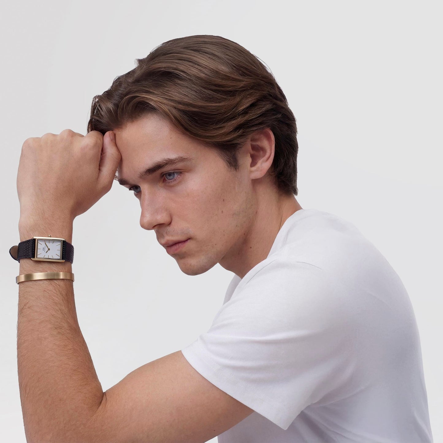 Daniel Wellington Bound Black Lizard Guilloché Gold