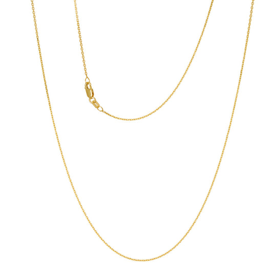 Diamond Cut Squared Edge Forzatina 1.3mm Cable Link Chain, 50cm.