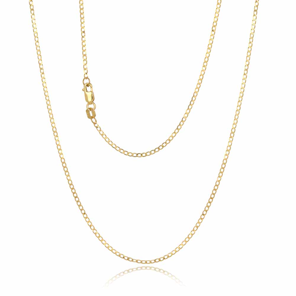 Torri Super Flat Curb Link Chain, 2mm, 55cm