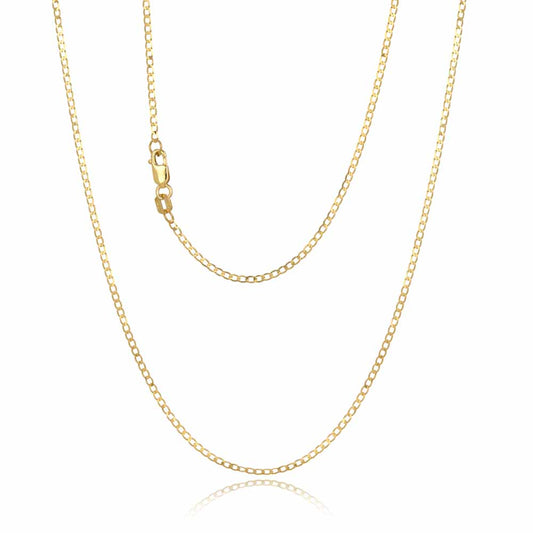 Torri Super Flat Curb Link Chain, 2mm, 55cm