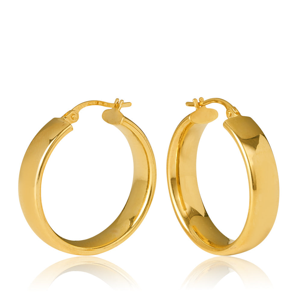 Parini 5.8m Flat Width, 20mm Diameter Hoop Earring