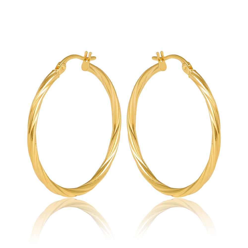 Sotto 2mm Twist Tube, 25mm Diameter Hoop Earring