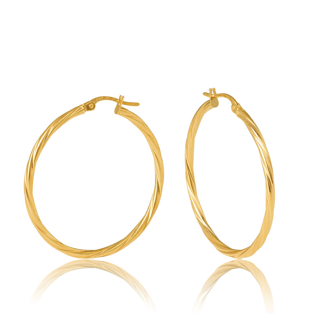 Sotto 2mm Twist Tube, 30mm Diameter Hoop Earring