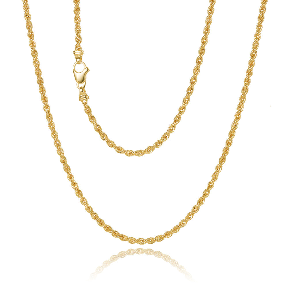 Latina 9ct Yellow Gold Rope 2.7mm Chain 45cm
