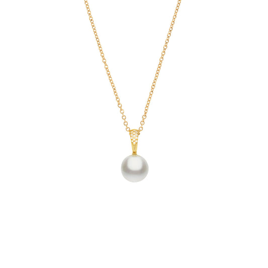 Autore 18ct Yellow Gold 11mm South Sea Pearl & Diamond Pendant