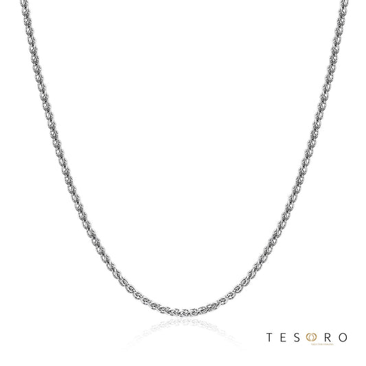 Forlì Diamond Cut 1.7mm Wheat Link Chain 55cm