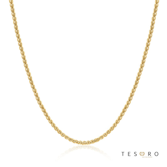 Forlì 1.7m Round Magic Diamond Cut Wheat Link, 55cm