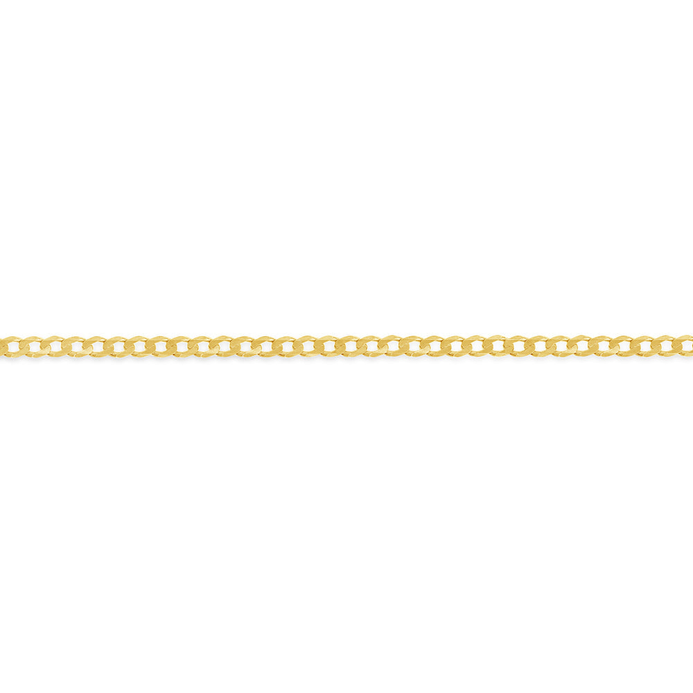 Solid Mens Curb Chain in 9ct Gold