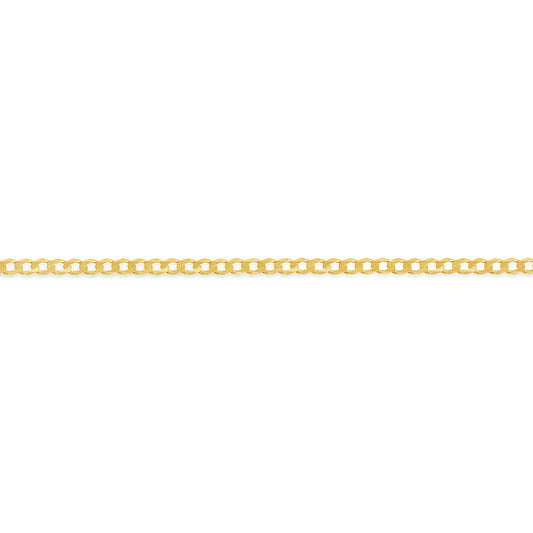 Solid Mens Curb Chain in 9ct Gold