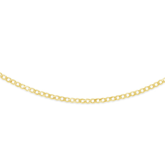 Solid Mens Curb Bracelet in 9ct Gold