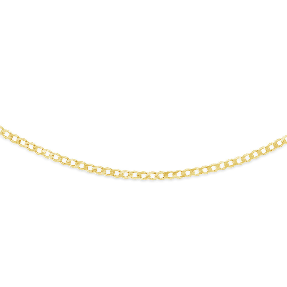 Solid Mens Curb Chain in 9ct Gold