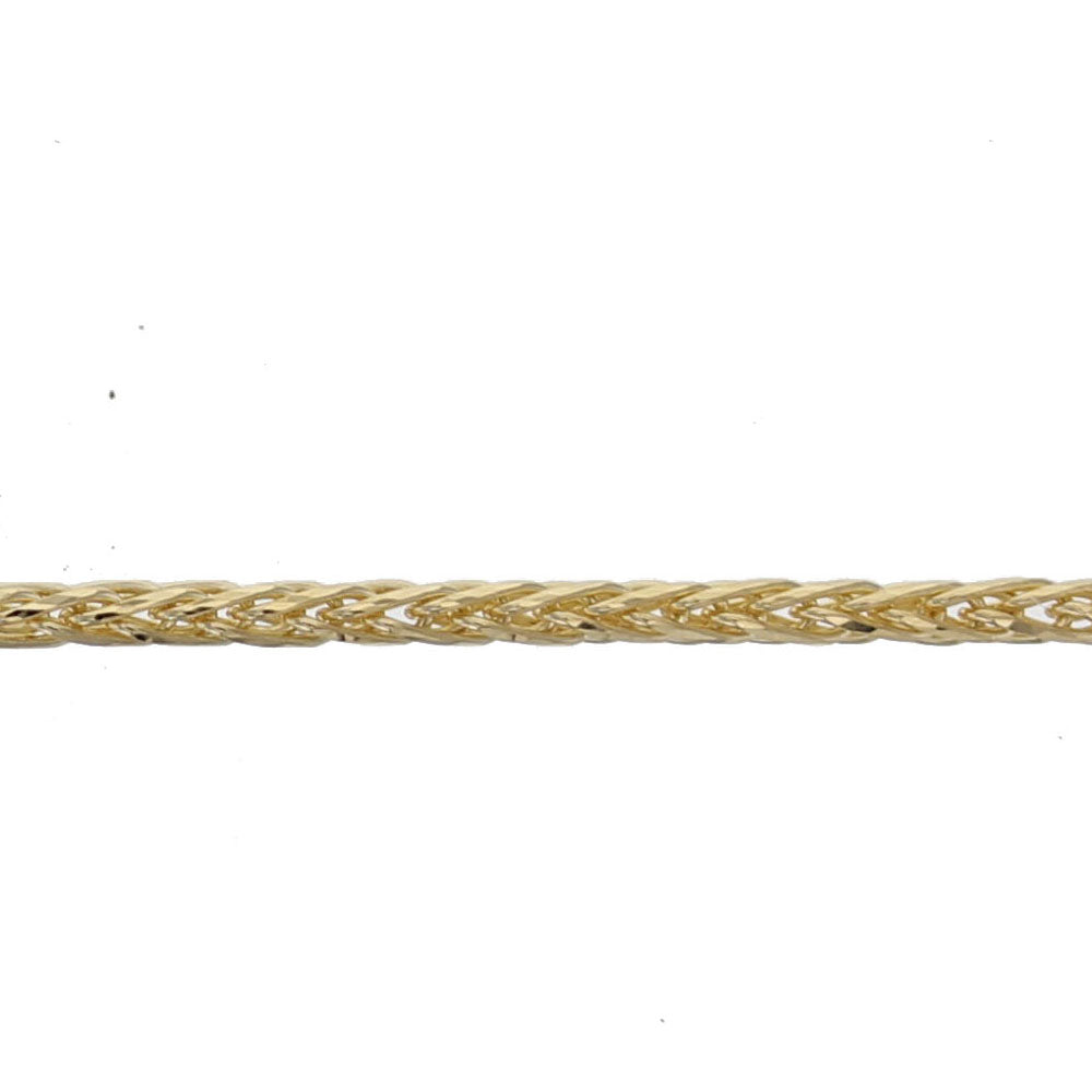 Wheat Chain with Slider in 9ct Gold