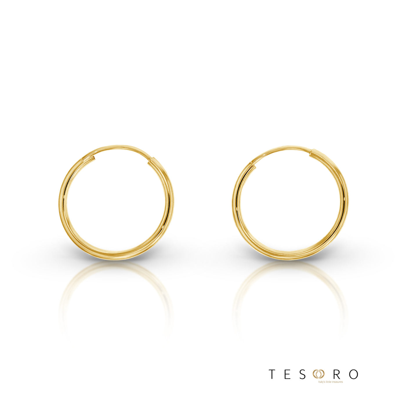 Marche 15mm Plain Sleeper Earrings