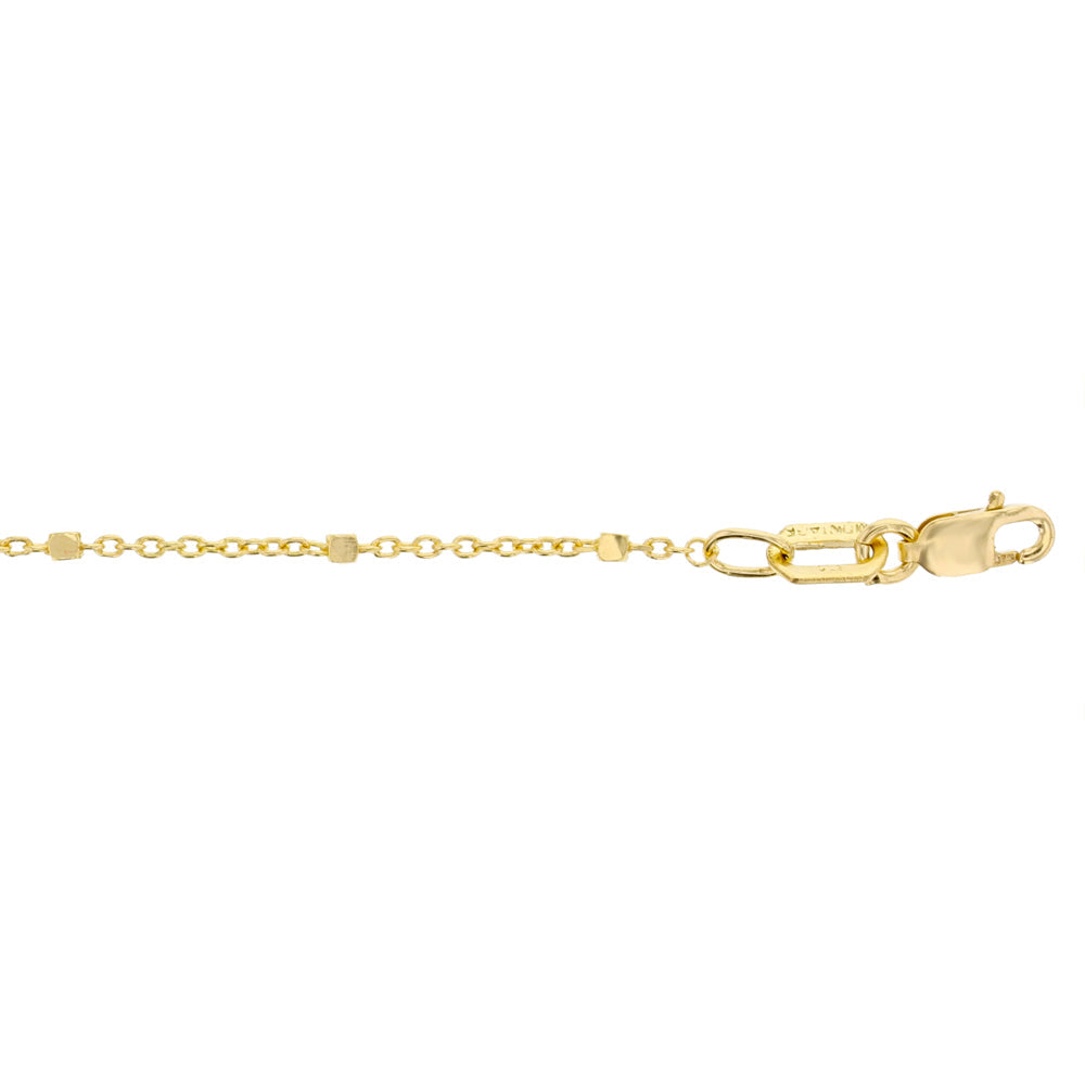 Fancy Square Ball Link Chain in 9ct Gold